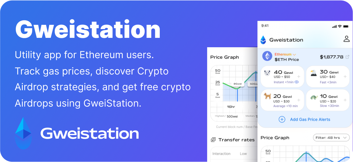  Gweistation, A utility - mobile application for users of Ethereum, available for use on both Android as well as iOS devices. Now working on further updates.